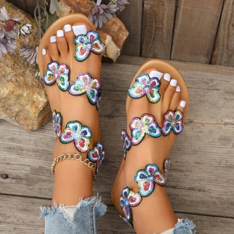 Flat Heel Sandals Women Summer Beach  Sandals Woman Large Size Casual Shoes