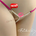 DEKA Elastic Crotchless High quality Real Pearl Thongs Women Low-Rise Hollow Sexy G-string Female Erotic Panties Underwear