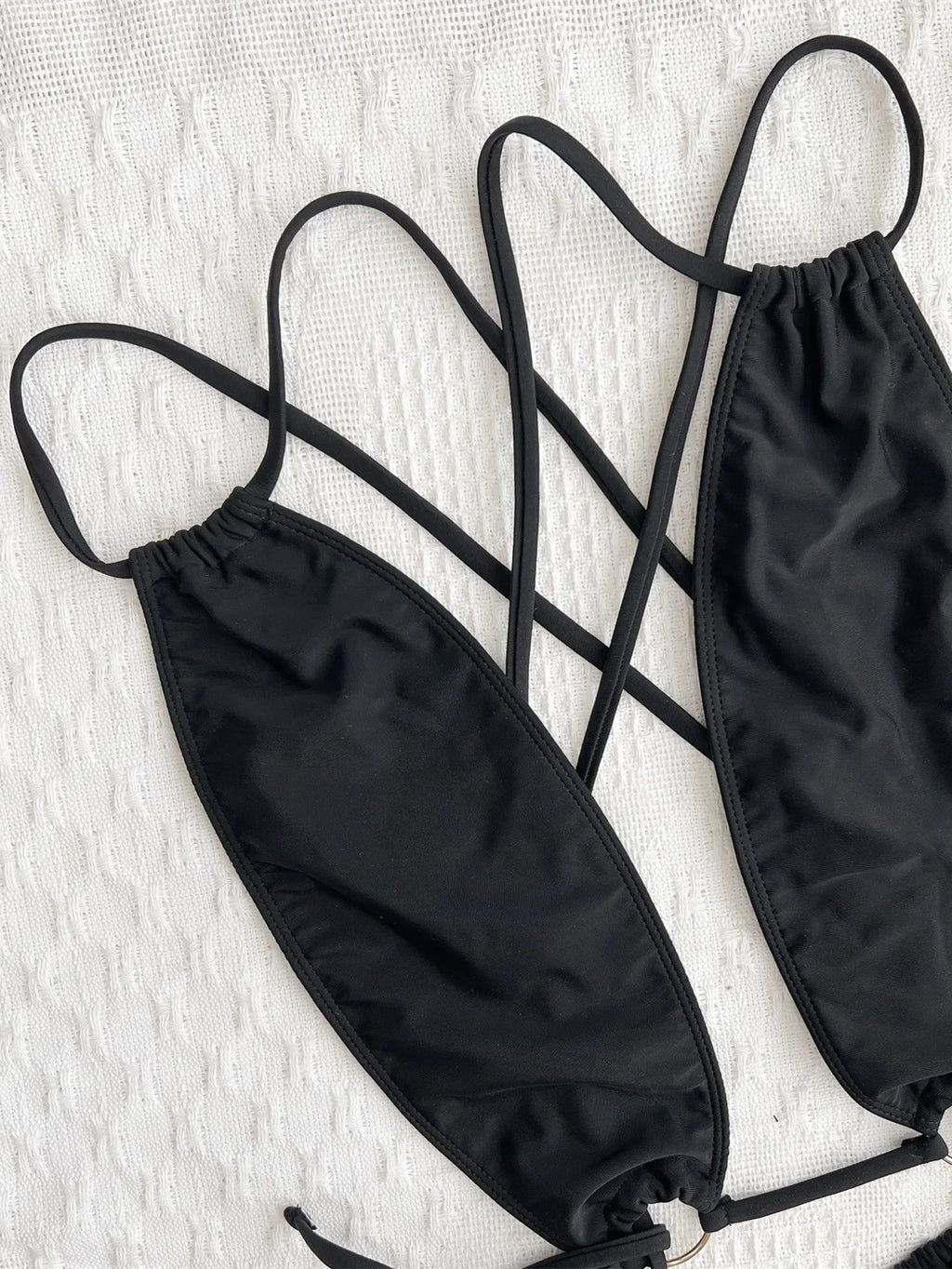 DEKA Women's New Thong One-piece Swimsuit Sexy Tight Backless Lace-up Swimsuit Brazilian Beach Swimsuit Extreme Micro Bikini