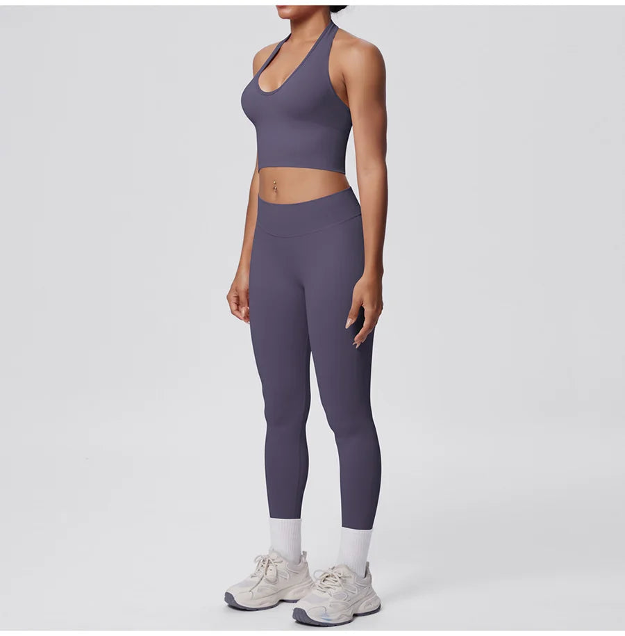 2pcs Yoga Set Gym Outfits Clothes Athletic Wear Yoga Suits For Women Fitness Set Tracksuits Sports Bra Gym Leggings Sportswear