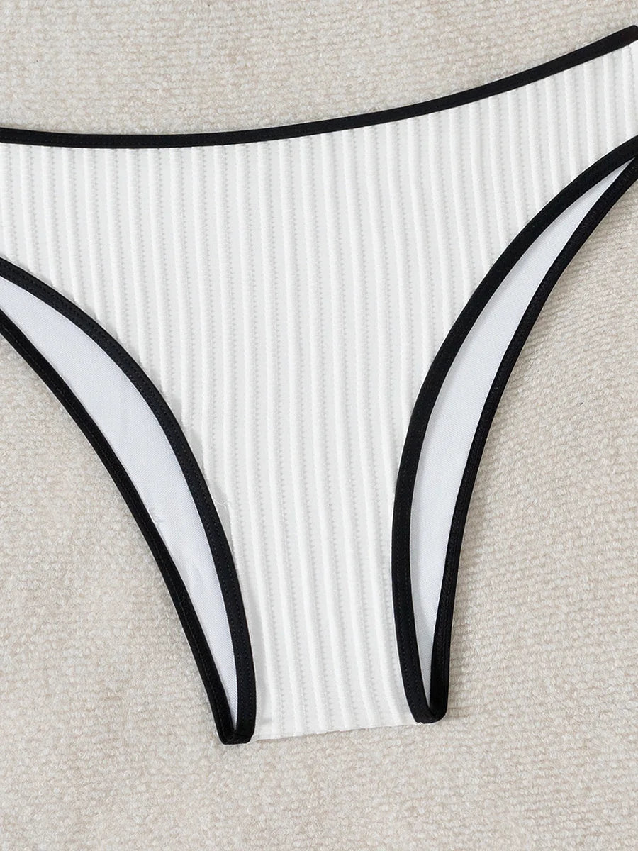 XS - L Wrinkled Bandeau Bikinis High Waist Bikini Female Swimsuit Women Swimwear Two-pieces Bikini Set Bathing Suit Swim Beach