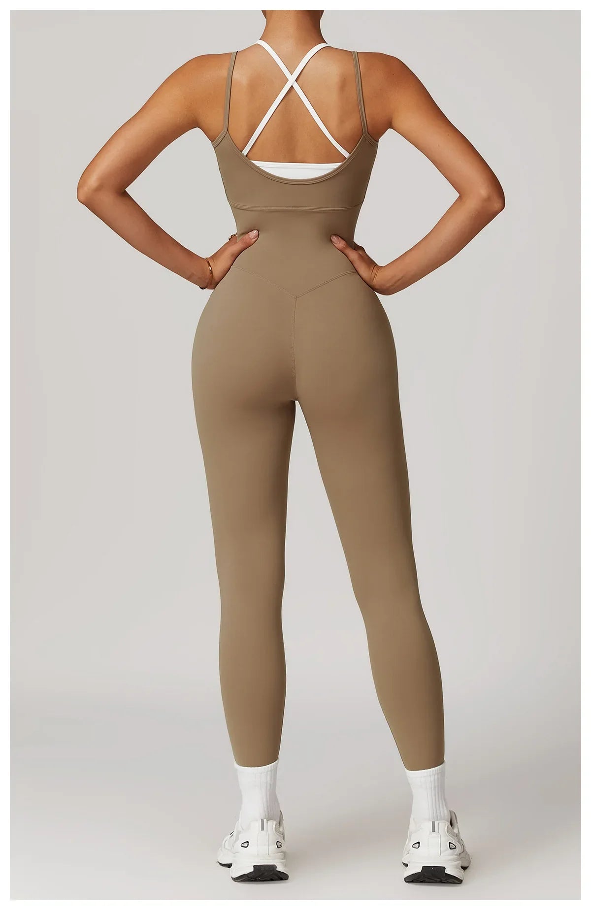 Yoga Jumpsuit Fake two color contrast halter sport jumps Women Push Up Gym Fitness Overalls Sport Outfit Sportswear Clothes 8843