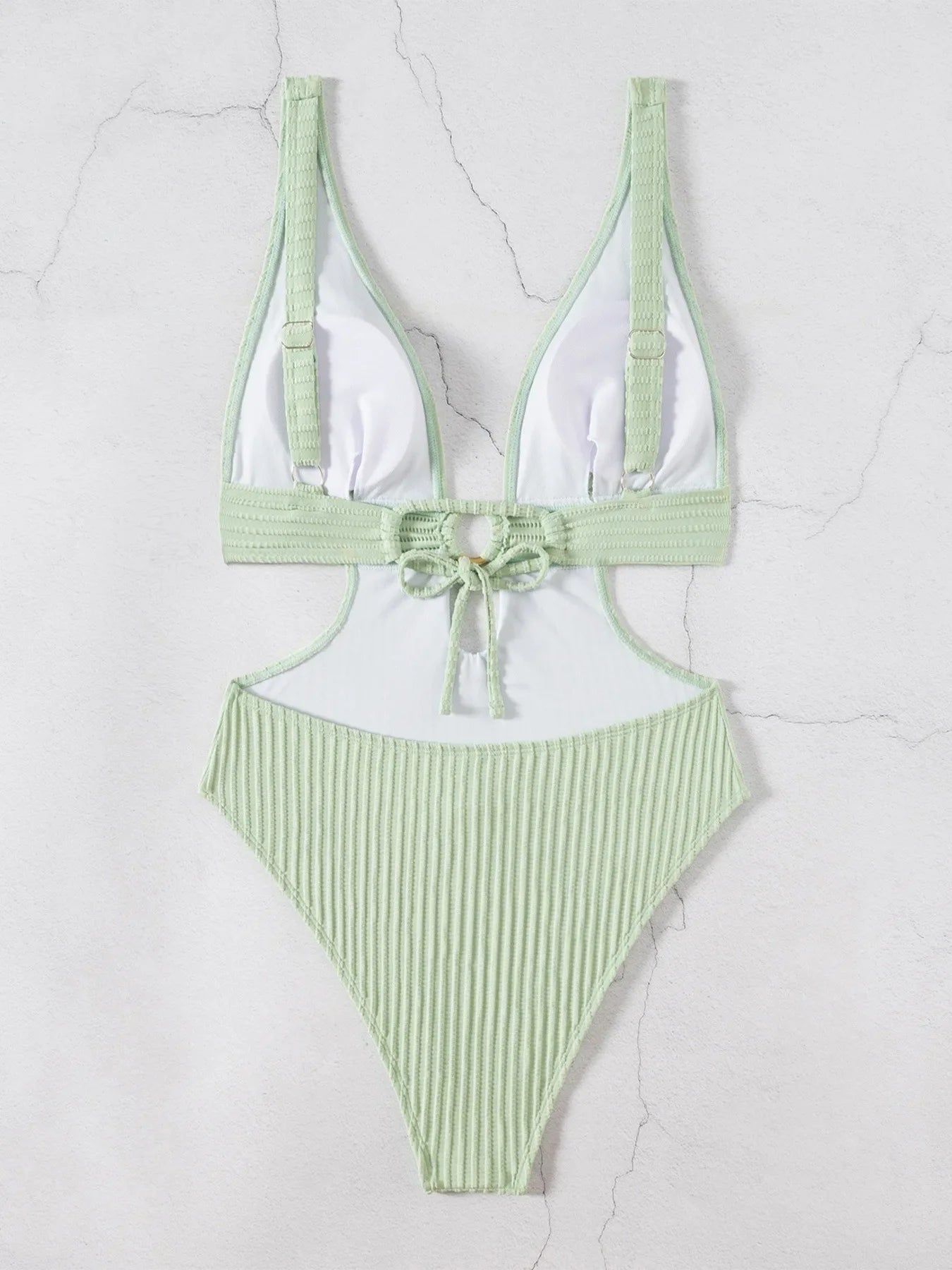 2026 Deep V Neck Cut Out Women Swimwear One Piece Swimsuit Female High Leg Cut Monokini Bather Backless Bathing Swim Beachwear