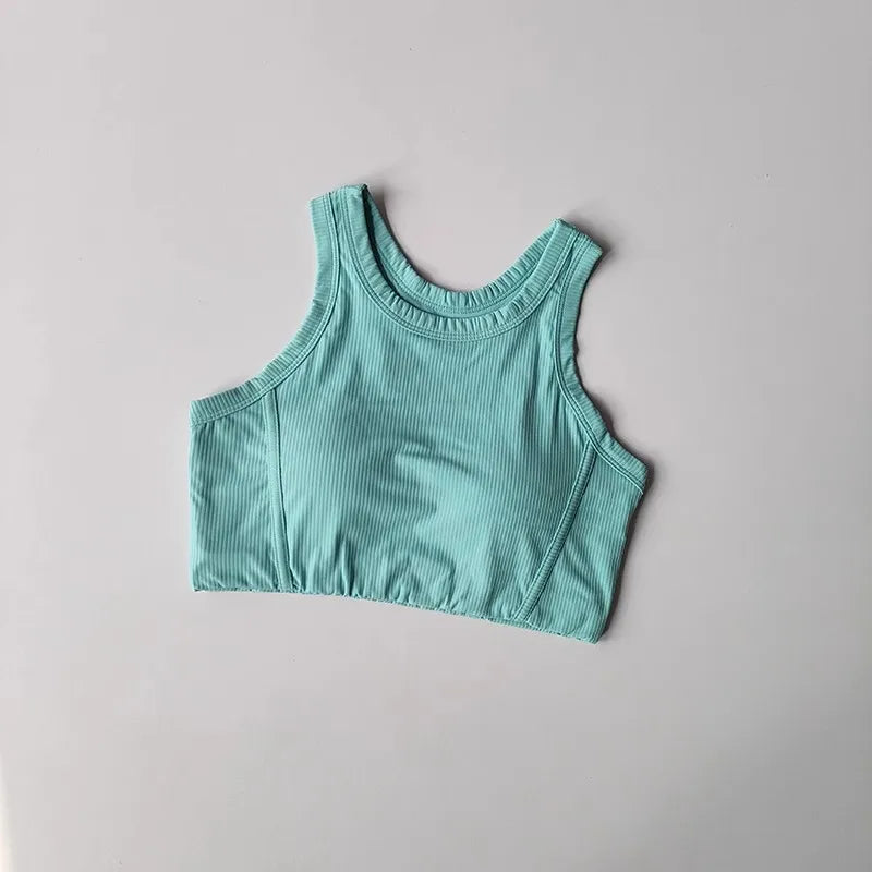 Women's sports bra vest yoga suit, shock resistant running, fitness training, quick drying one-piece vest