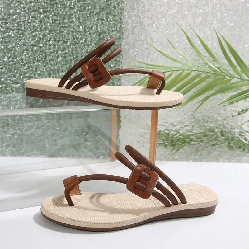 Flip Flops WomensShoes Flat Summer Slippers  Folded Flip Casual Fashion Bohemian Flops Dress Sandals Women