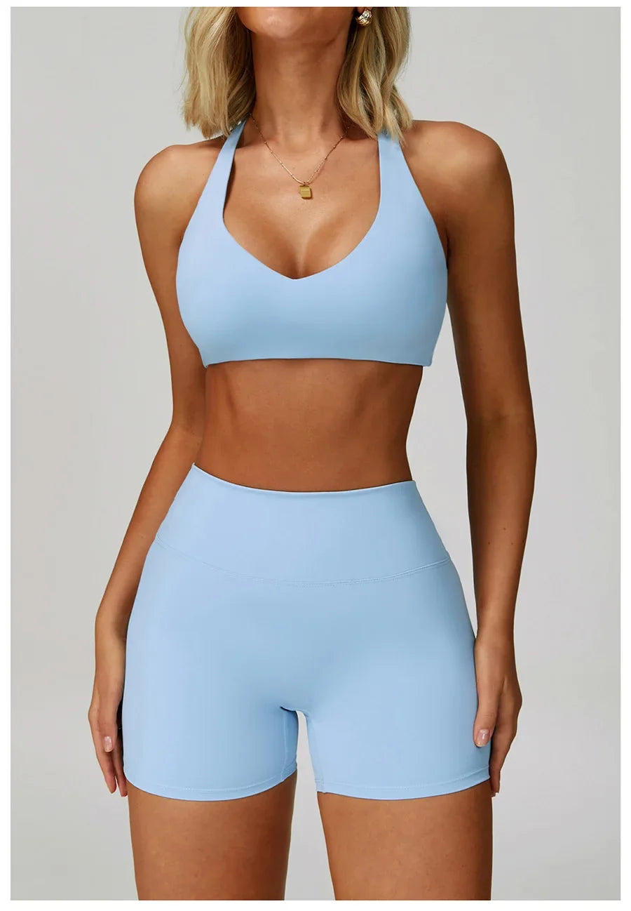New Sportswear Seamless Yoga Set Gym Clothes Sportswear Long sleeved jacket Women Fitness Set Tracksuits Sports Bra Gym Leggings