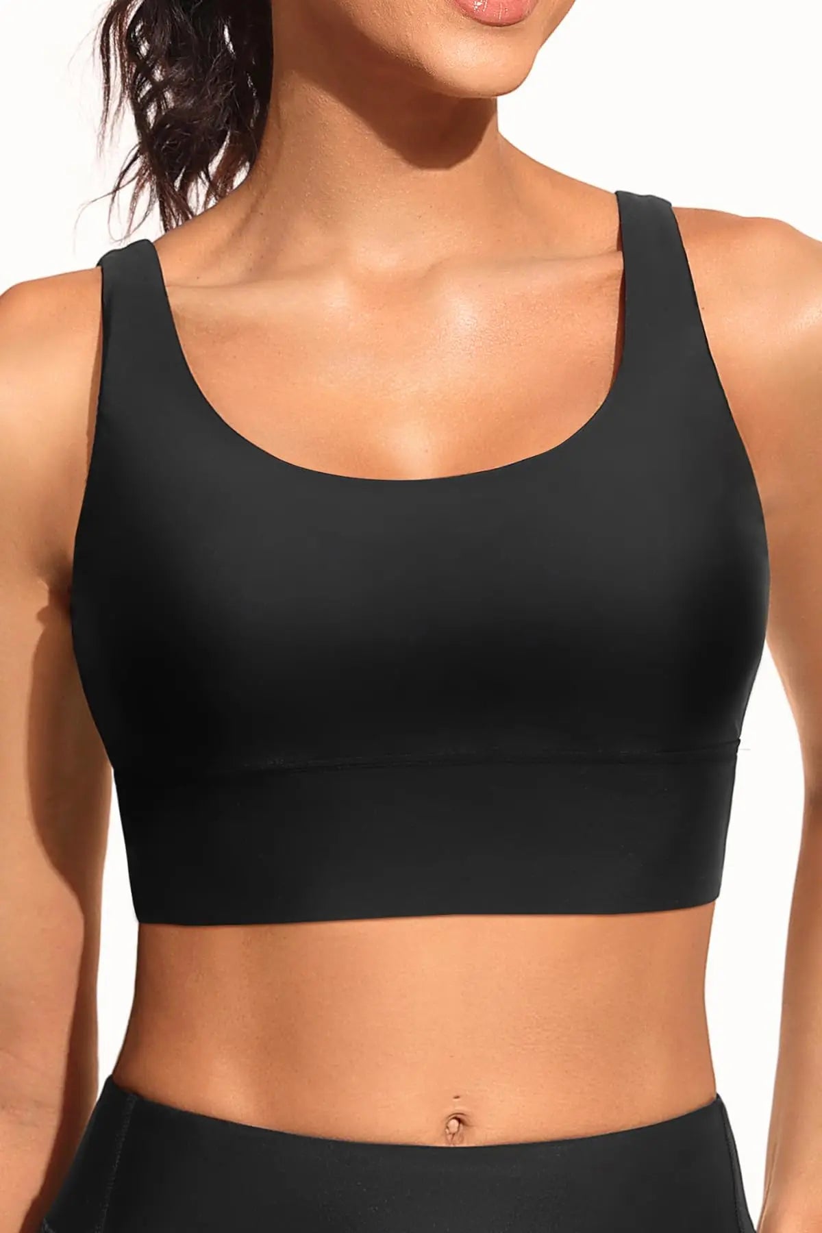 2026 Sport Swim Vest Swimsuit Only Tops Padded Swimwear Women Solid Bathers Bathing Swimming Swim Suit Female