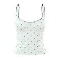 Fashion Sexy Polka Dot For Women And Stylish Off-Shoulder Top White Polka Dot Top With Lace Trim Square Neckline For Women 7RGH