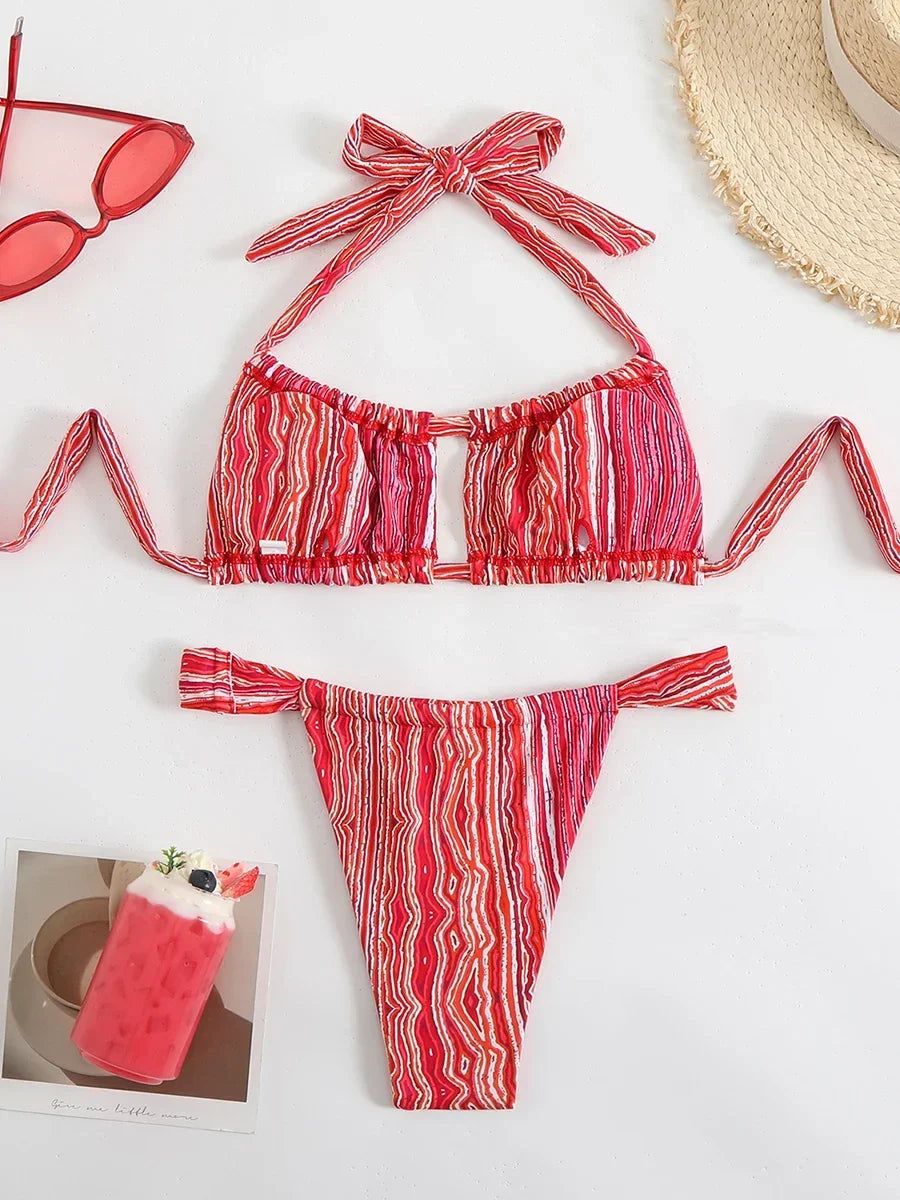New Sexy Bikini Women's Swimsuit Micro Swimwear High Cut Bandeau Bikinis Sets Two Piece Bathing Suit Swimming for Beach Wear