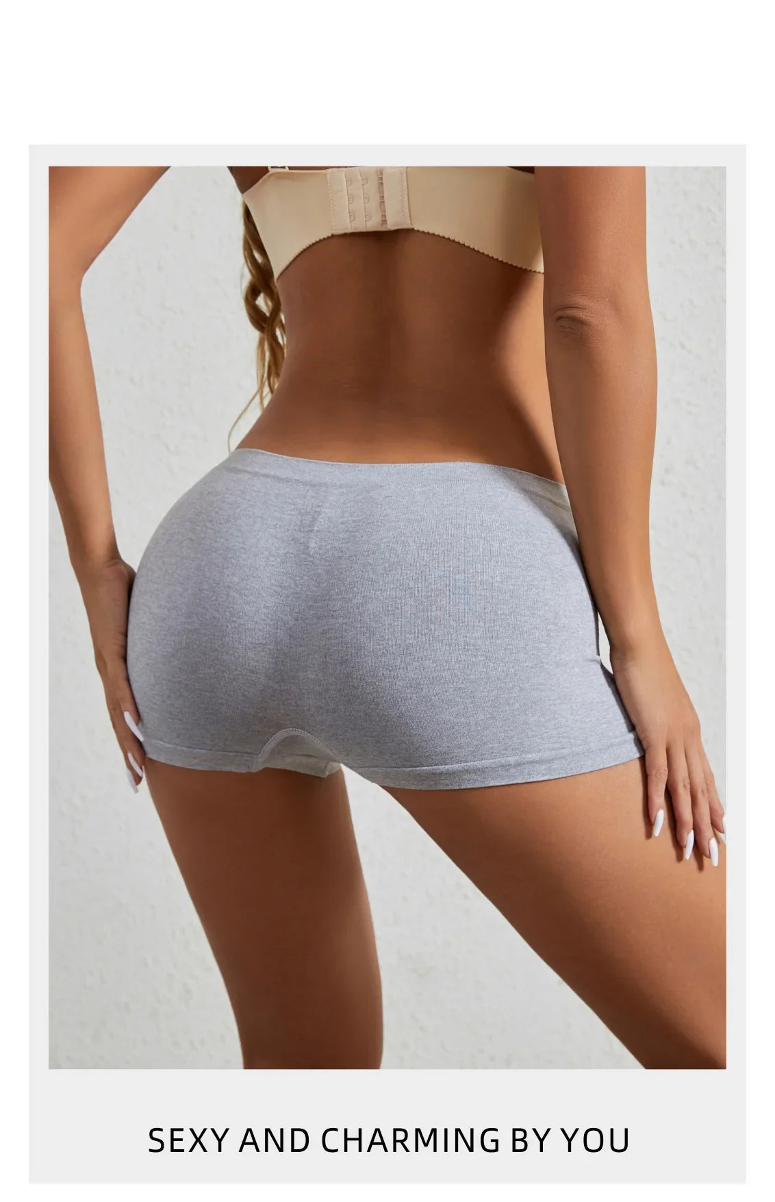 Women's underwear, compression pants, sports shorts, solid color underwear, comfortable and close fitting flat underwear
