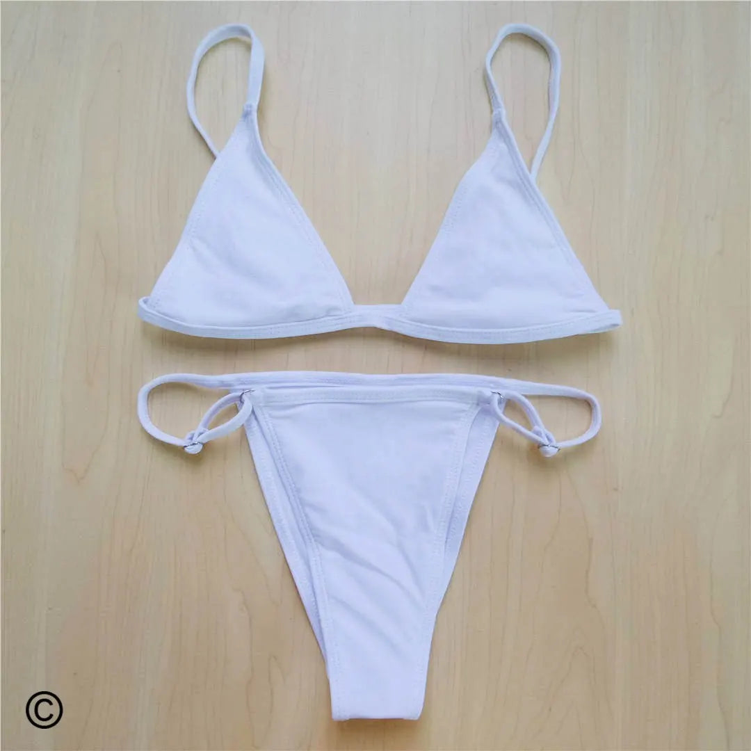 Extreme String Adjustable Strap Brazilian Bikini Female Swimsuit Women Swimwear Two-Pieces Bikini Set Bather Bathing Suit V516