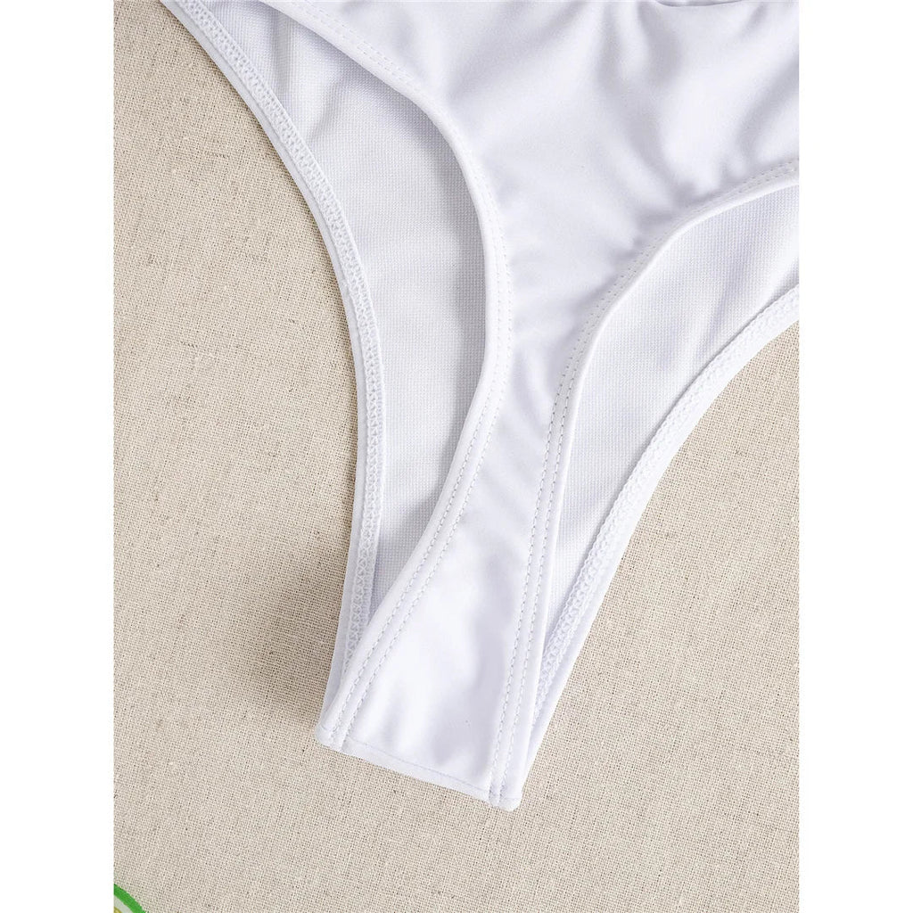 S - XL High Waist High Leg Cut Bikini Bottom Swim Brief Women Swimwear Female Bather Brazilian Tanga Panties Underwear V7095
