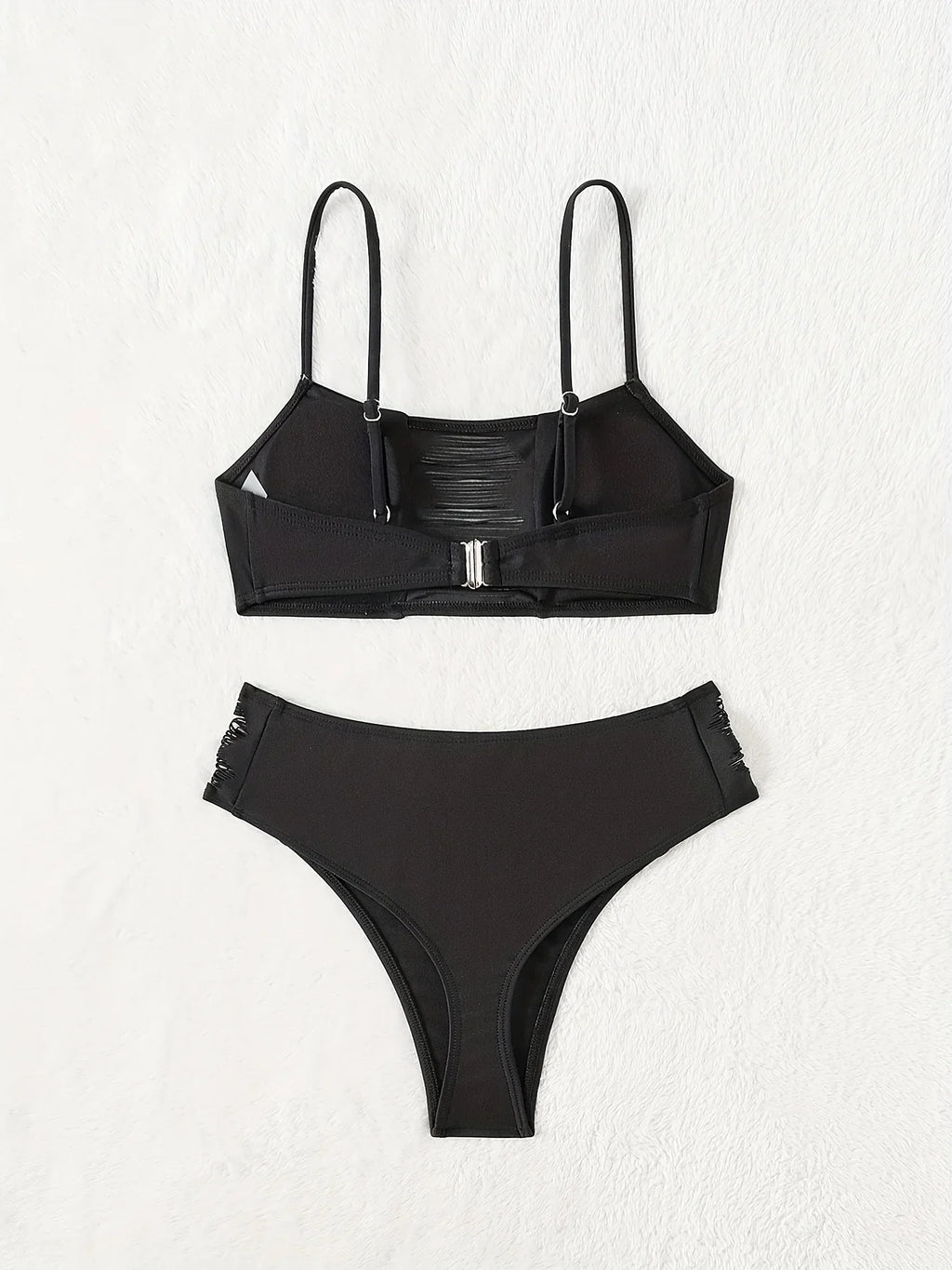 ZTVitality Black Sexy Push Up Bikini Set 2025 New Arrival Padded Mid Waist Hollow Out Swimsuit Women's Swimwear Summer Beachwear