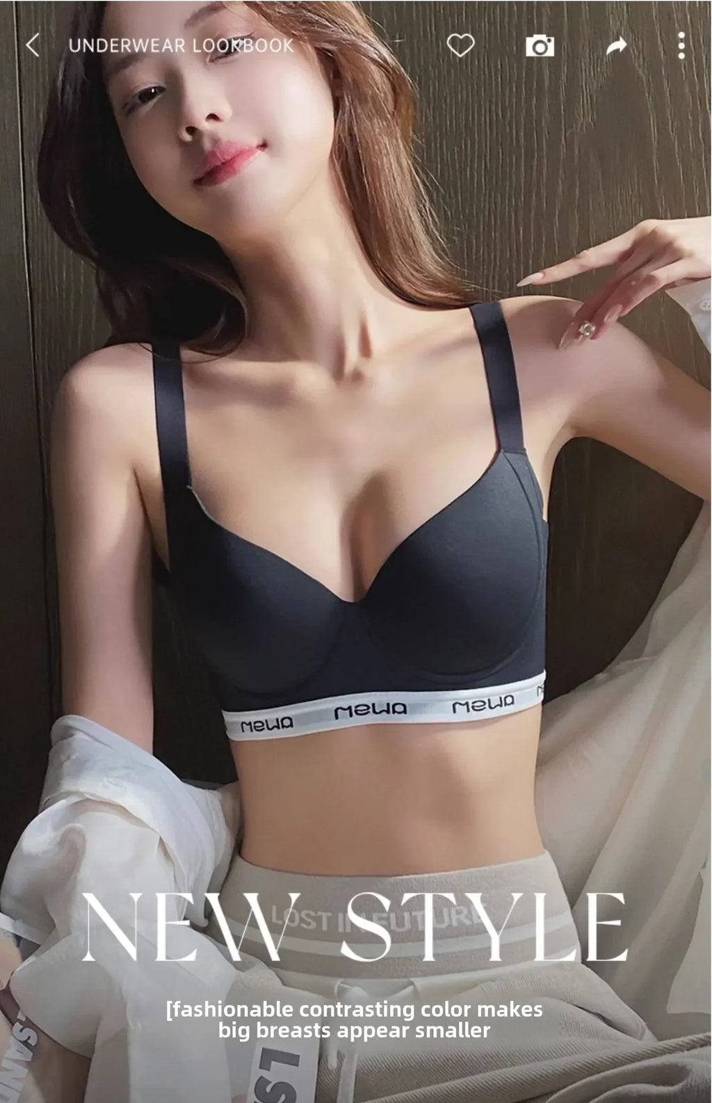 MOYISU Adjustable Anti-Sag Bra for Women, Big Bust Minimizer Wireless Bralette Lightweight No Spillage Comfort Plus Size Summer