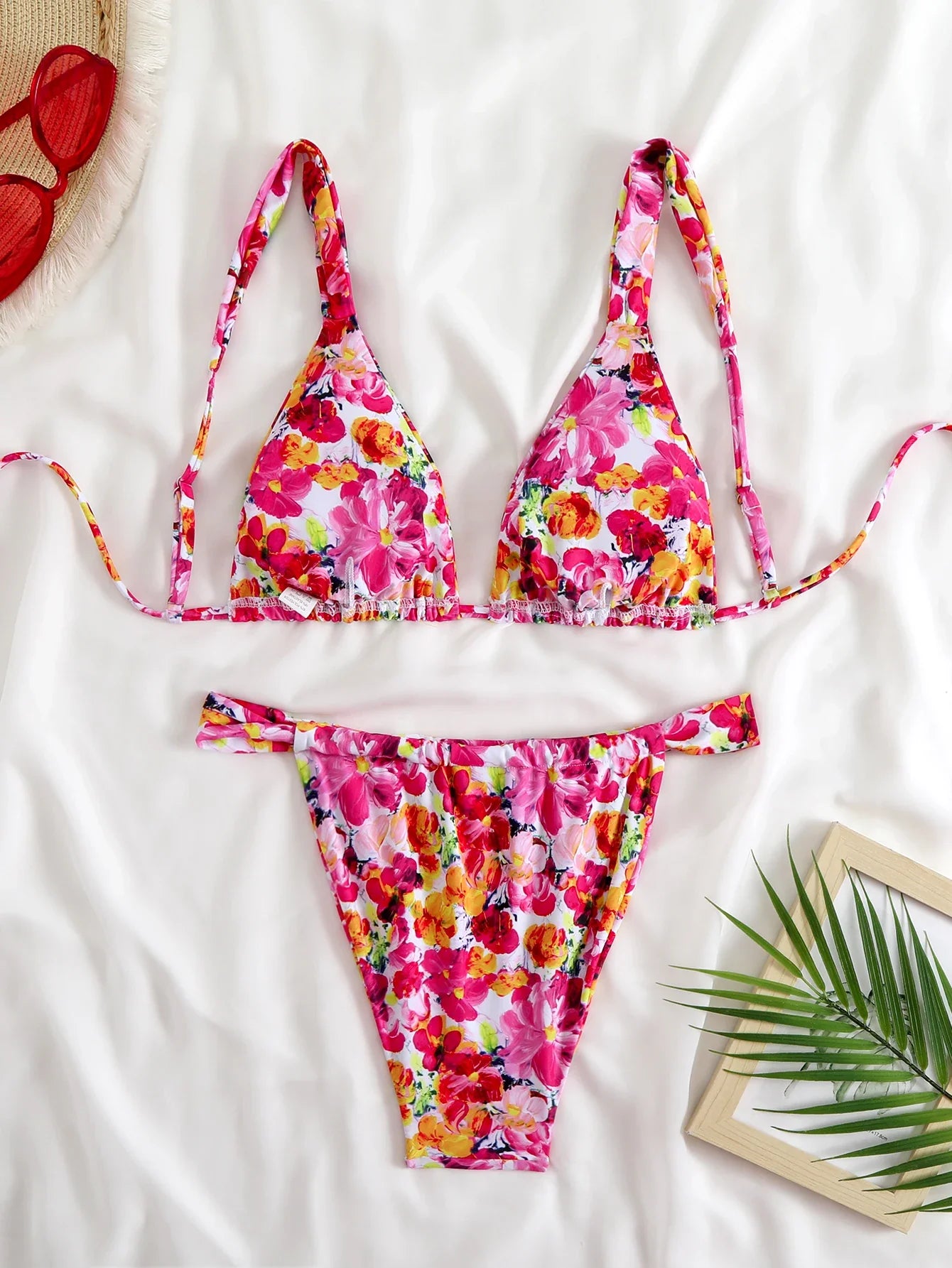 2025 Brazilian Thong Bikinis Strappy Swimsuit Women Sexy Printed Swimwear Female Bathers Swimming Bathing Swimming Swim Suit