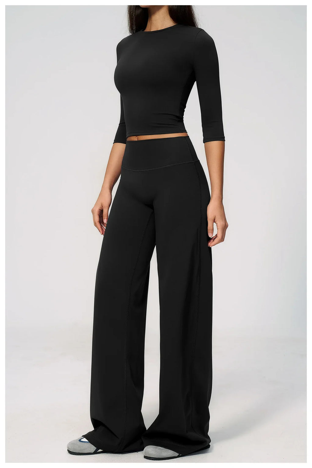 Women Tracksuit Yoga Sets Half Sleeve O Neck Slim Sports T Shirts Fitness Suit Outdoor High Waist Flare Pants Workout Clothes