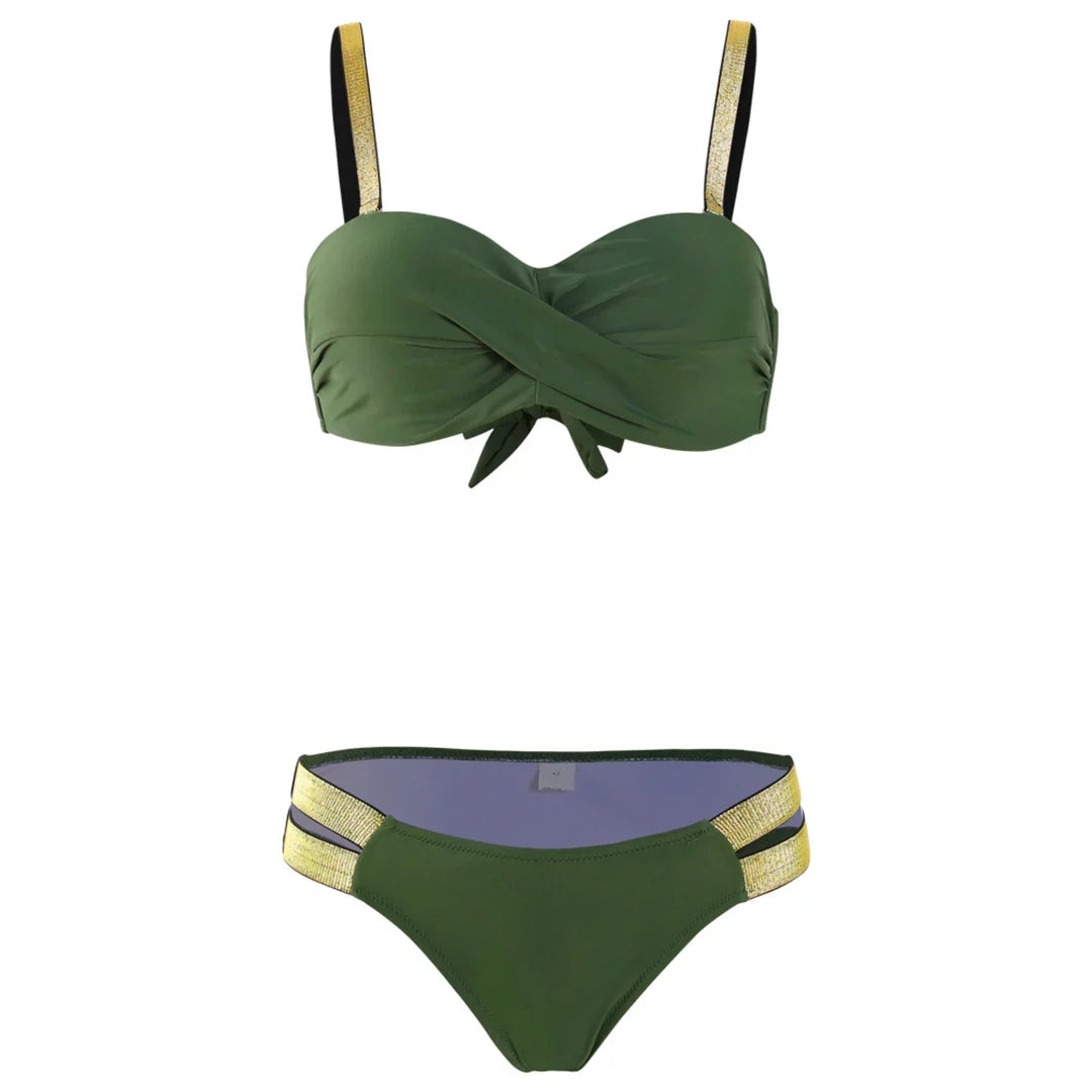 New S - XL Bra Bikini Push Up Swimsuit Female Swimwear Women Two-Pieces Bikini Set With Cup Bather Bathing Suit Swim Lady V2310