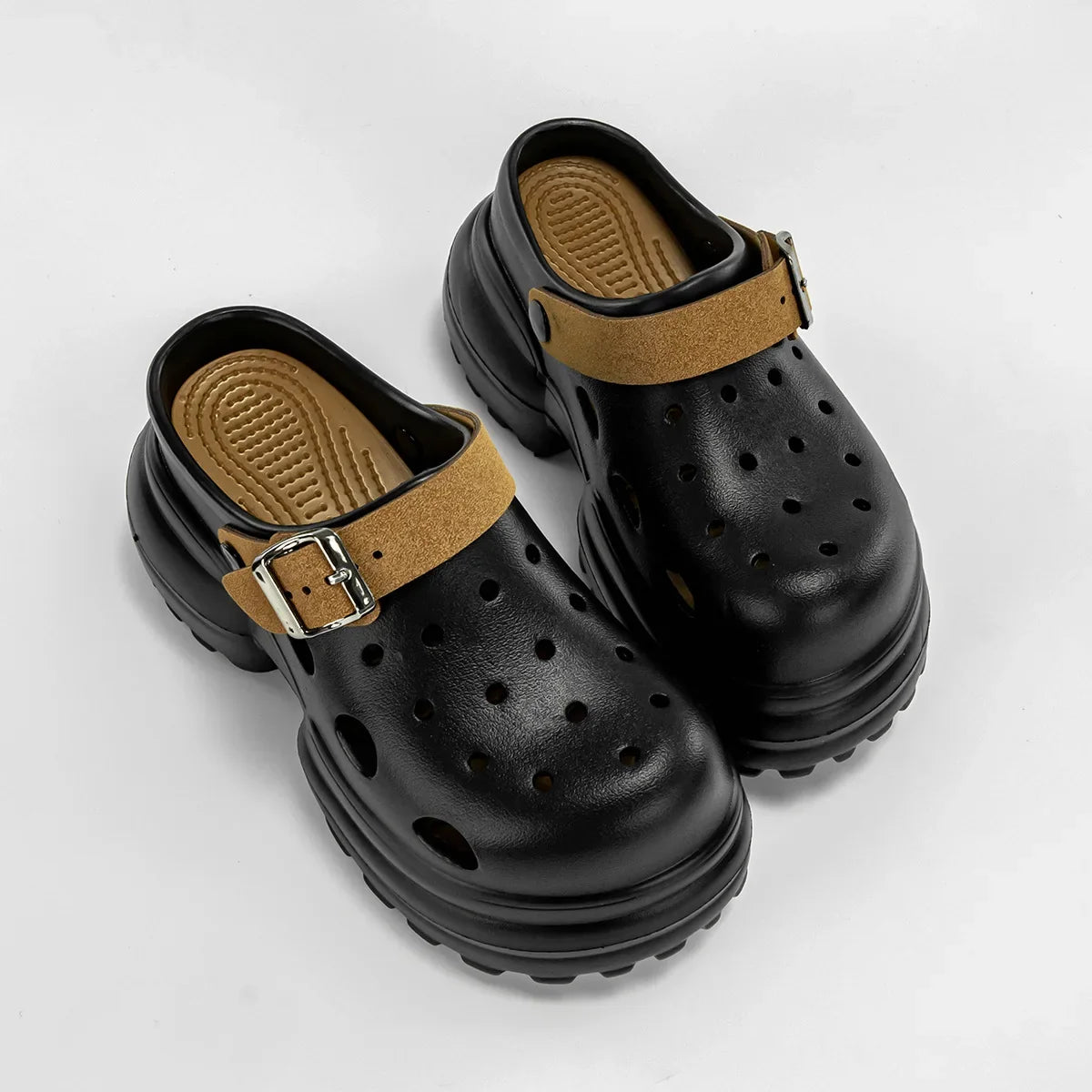 Women Fashion Clogs Indoor Street Slippers 10CM High Heels Sandals Thick Sole Beach Slides Female Leisure Platform Shoes