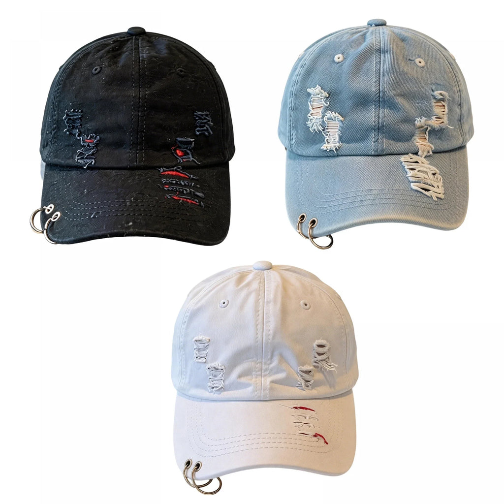 Men Women Denim Baseball Cap Stylish Solid Color Adjustable Hats for Travel Daily Wear Summer Sun Hats