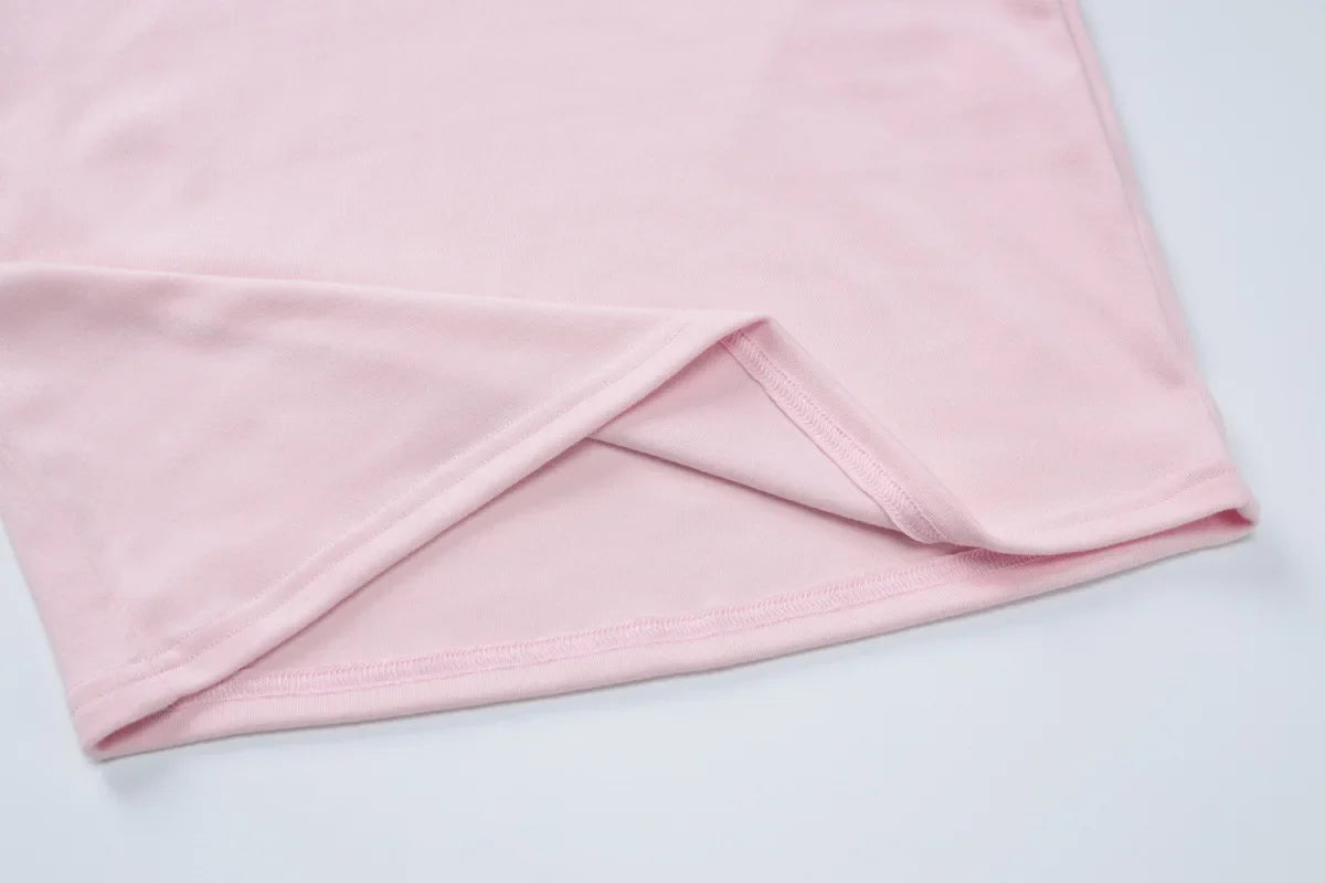 Woman Clothes Diagonal Collar Long Sleeve Package Hip Short Dress Streetwear Black Pink High Waist Tunics Slim Party Dresses