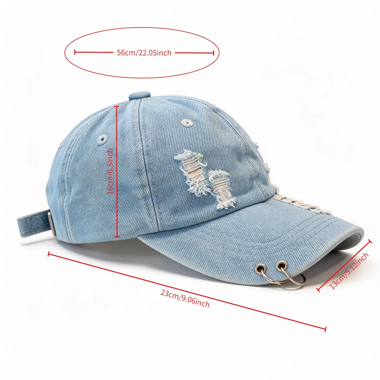 Men Women Denim Baseball Cap Stylish Solid Color Adjustable Hats for Travel Daily Wear Summer Sun Hats