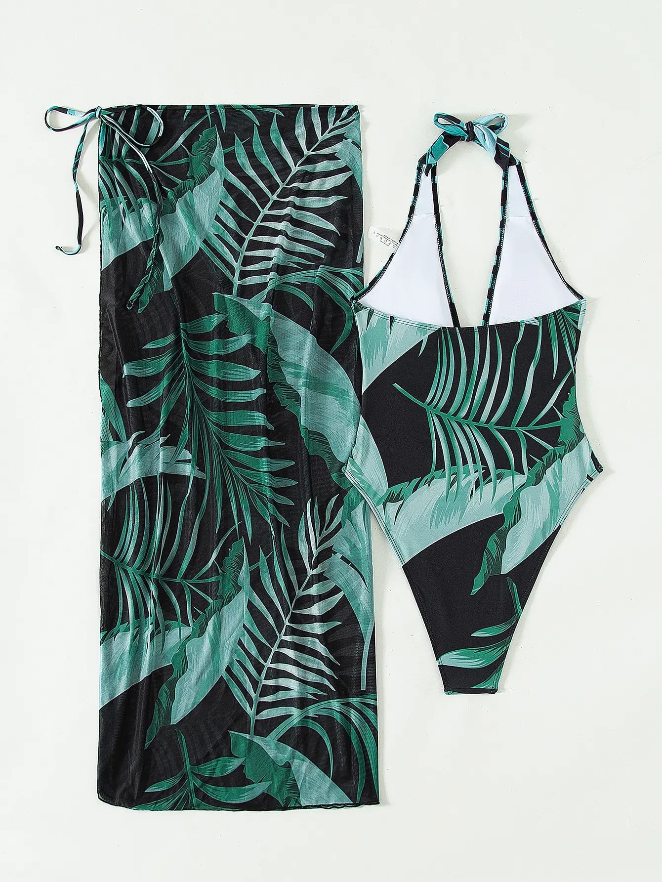 2026 Halter One Piece Swimsuit & Beach Skirt Sexy Backless Swimwear Women Bathing Swimming Swim Suit Female Summer Beachwear