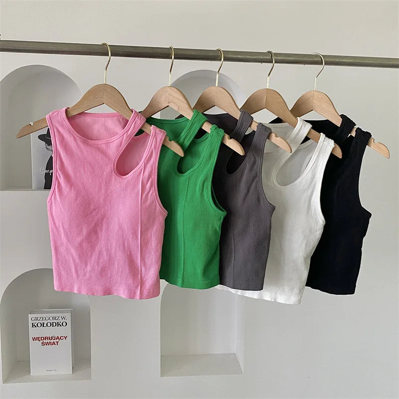 Women Crop Top Seamless Underwear Female Tank Tops Removable Pads Streetwear Beauty Back Padded Camisole Sexy Lingerie