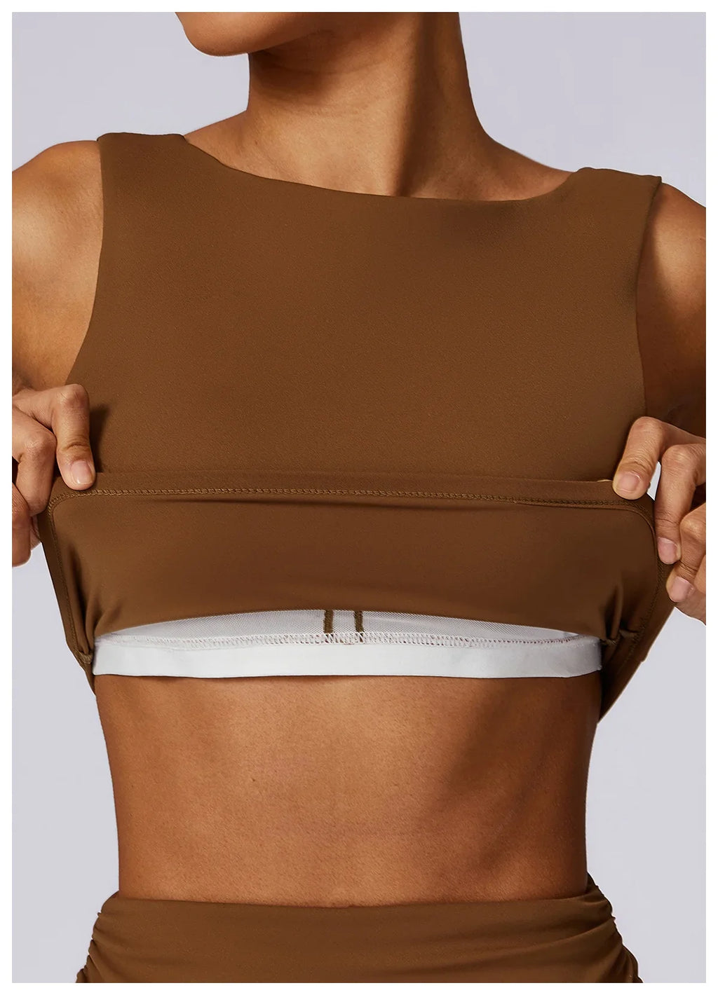 NCLAGEN Running Sports Bra Women High Support Open Back Yoga Breathable Slim Fit Fitness Pilates Tank Top With Removable Pads