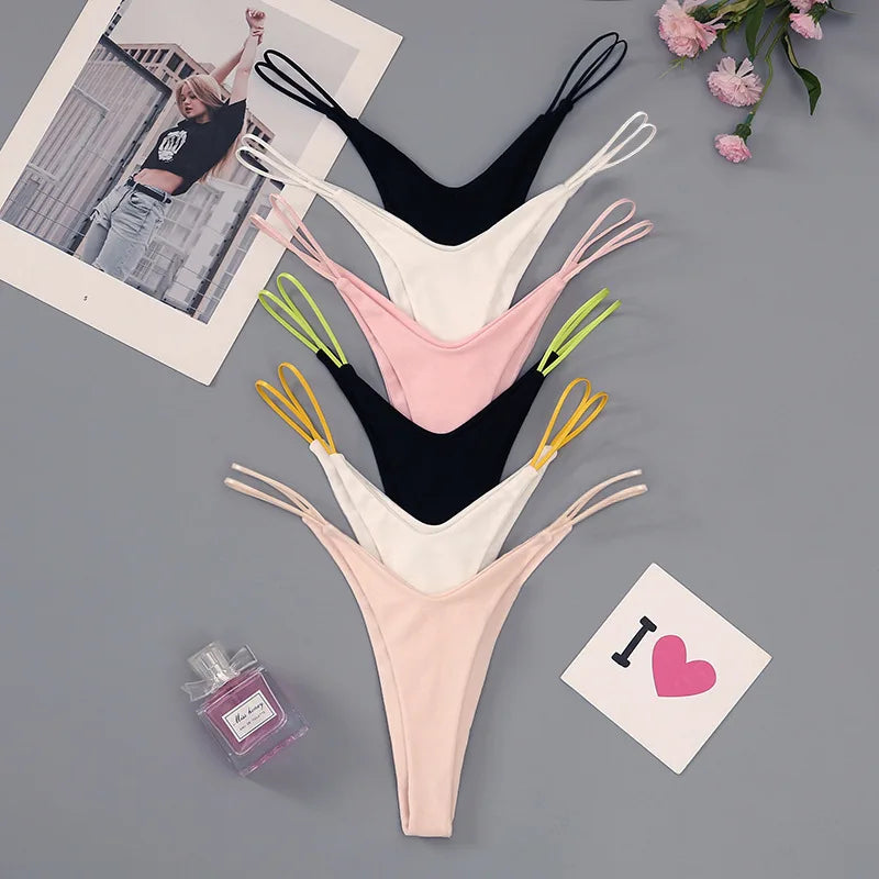 Cotton G String Thong Women Panties Sexy Briefs T-back Underwear Low Waist Seamless Femlae Lingerie Size S-XL