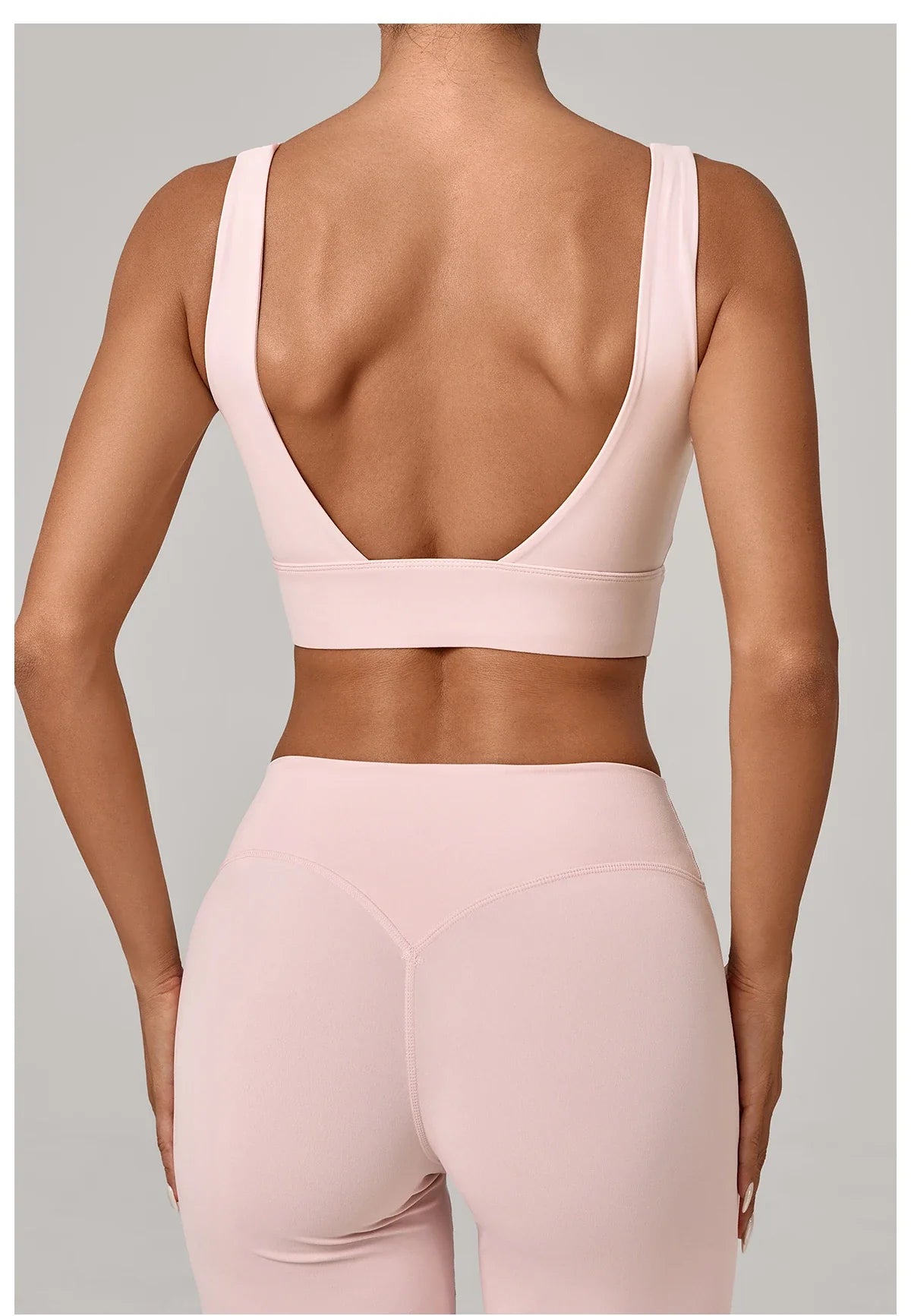 Running Sports Bra Women High Support Open Back Yoga Breathable Slim Fit Fitness Pilates Tank Top With Removable Pads