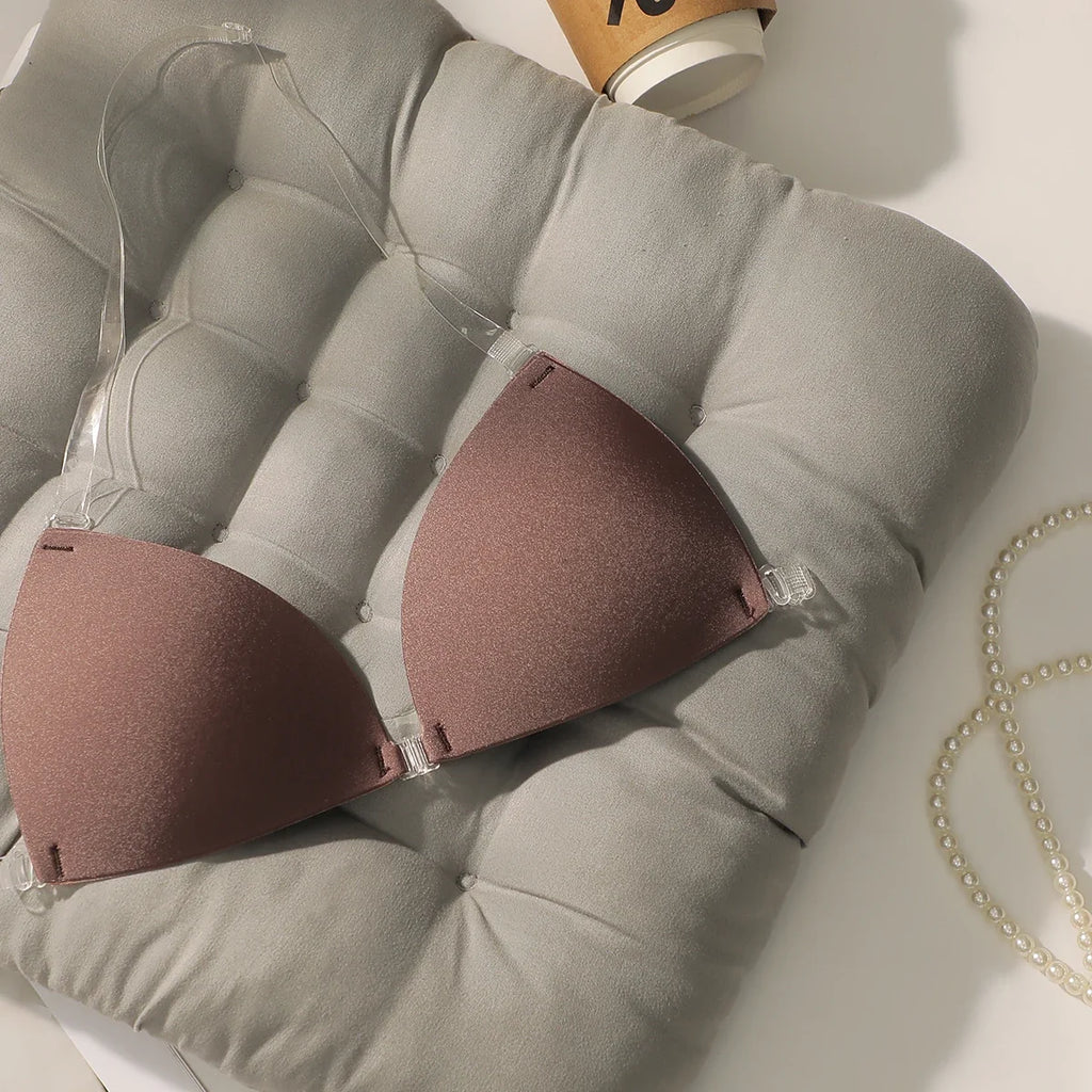 Invisible underwear seamless beauty back and chest patches front button closure reusable women bra C2431