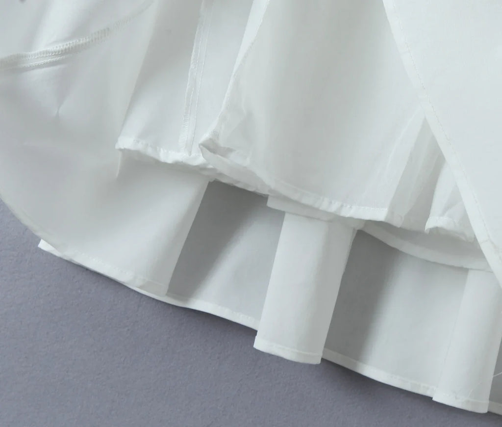 Bowknot Ruffles Light Blue Midi Dress Women's Summer Off Shoulder Short Sleeve Beach Dress Drawstring White A-line Vestidos 2025