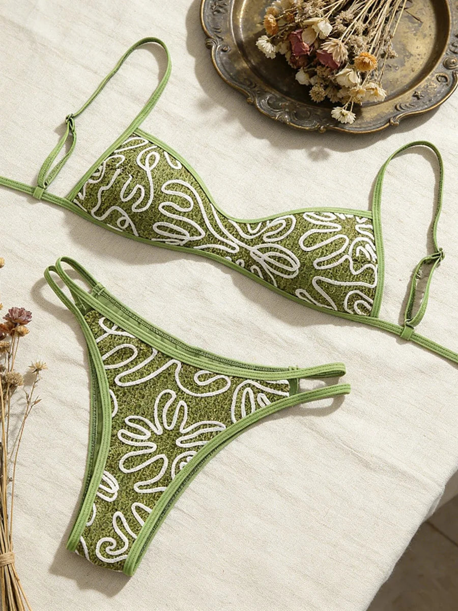S - XL 2026 Printed Brazilian Bikini Women Swimwear Female Swimsuit Two-pieces Bikini Set Padded Bather Bathing Suit Swim Lady