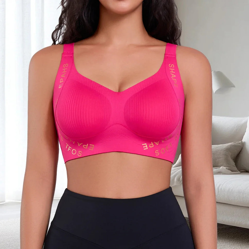 1pcs Women's Solid Seamless Underwear Jelly Glue Lady Bras No Wire And Anti-sagging Pad  Comfortable Sports Female Brassiere