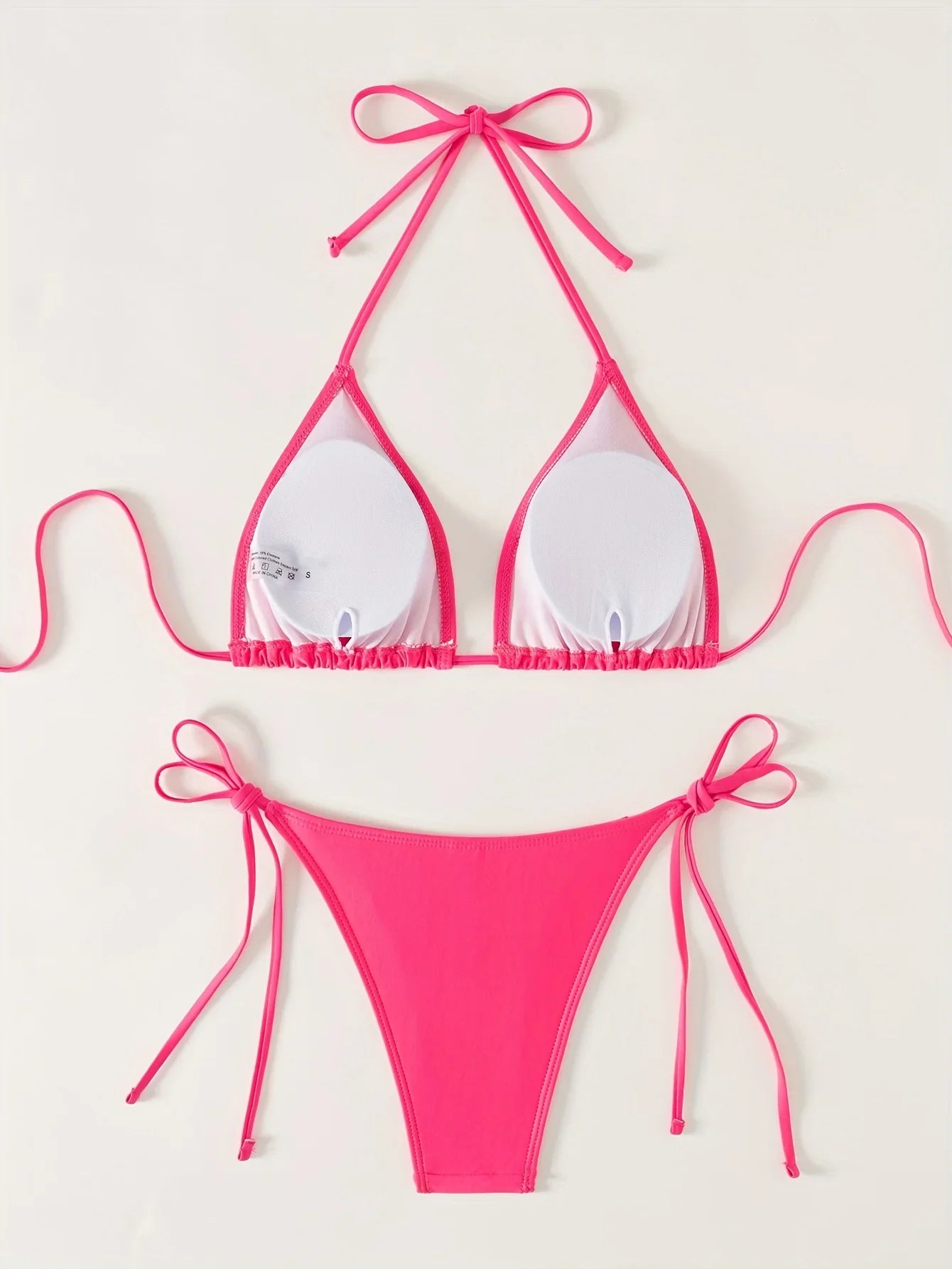 ZTVitality Sexy Halter Solid Color Stick Fruits Bikini Set Women Swmsuit Two-Piece Bandage Swimwear Bathing Suit Summer Biquini