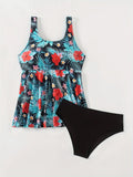ZTVitality Print Tankini Set Swimsuit Women's 2025 New Arrival Padded Bra Push Up Beachwear Swimwear Summer Bathing Suit Biquini