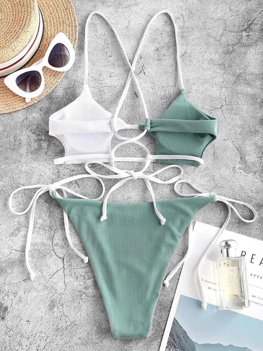 2025 String Bikini Women Brazilian Swimsuit Sexy Push Up Swimwear Female Bathers Bathing Swimming Suit Summer Beachwear