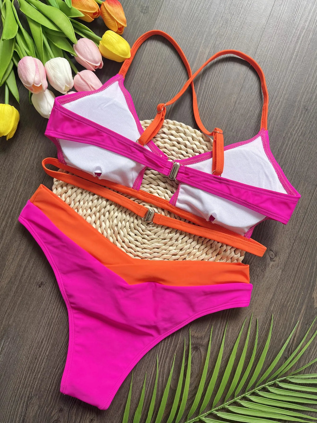 RUOTONSEPT Sexy Solid Splicing Bikinis Set Women's Swimsuit Two-piece Triangle Thong Swimwear Bathing Suit Brazilian Biquinis