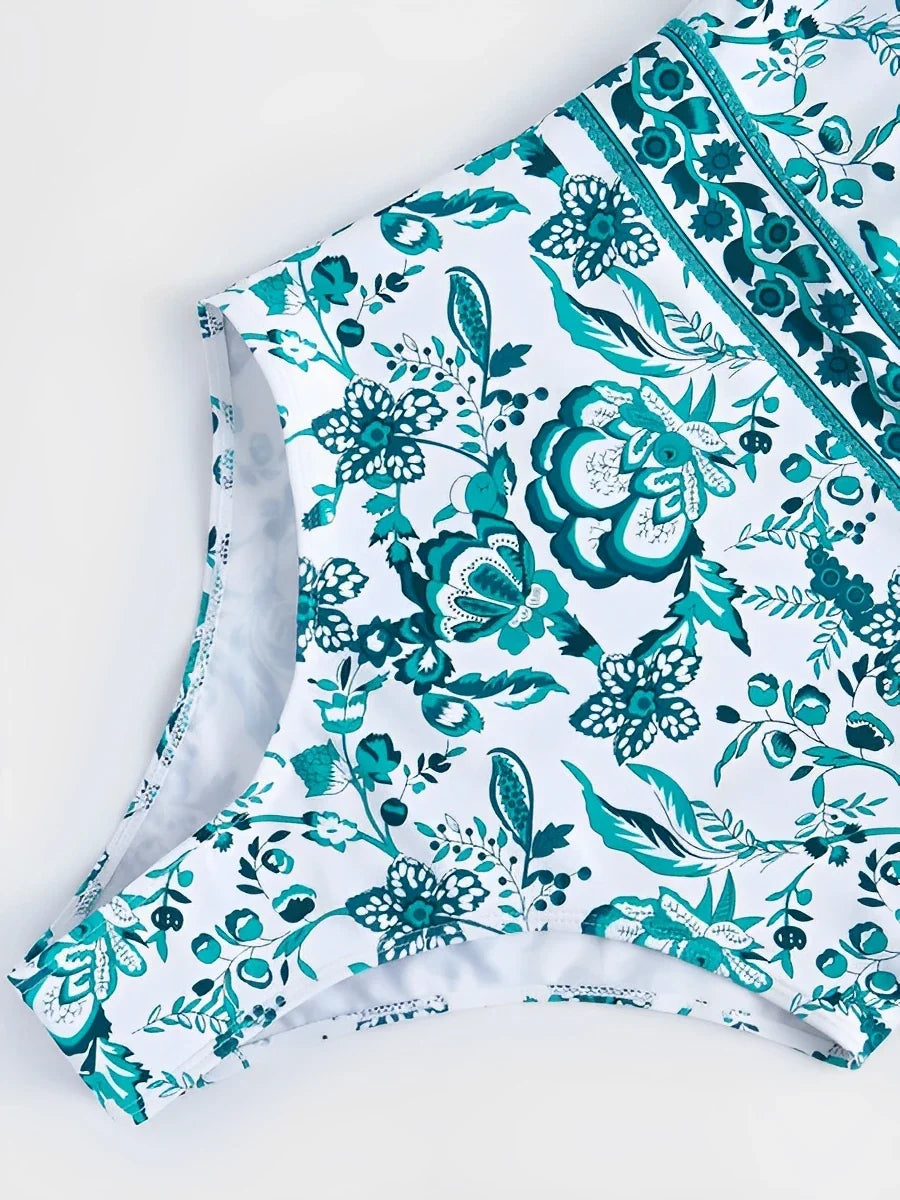 2026 Floral Print Butterfly Sleeve Swimsuit One Piece Swimwear Women Sexy Bathers Bathing Swimming Swim Suit Female Beachwear