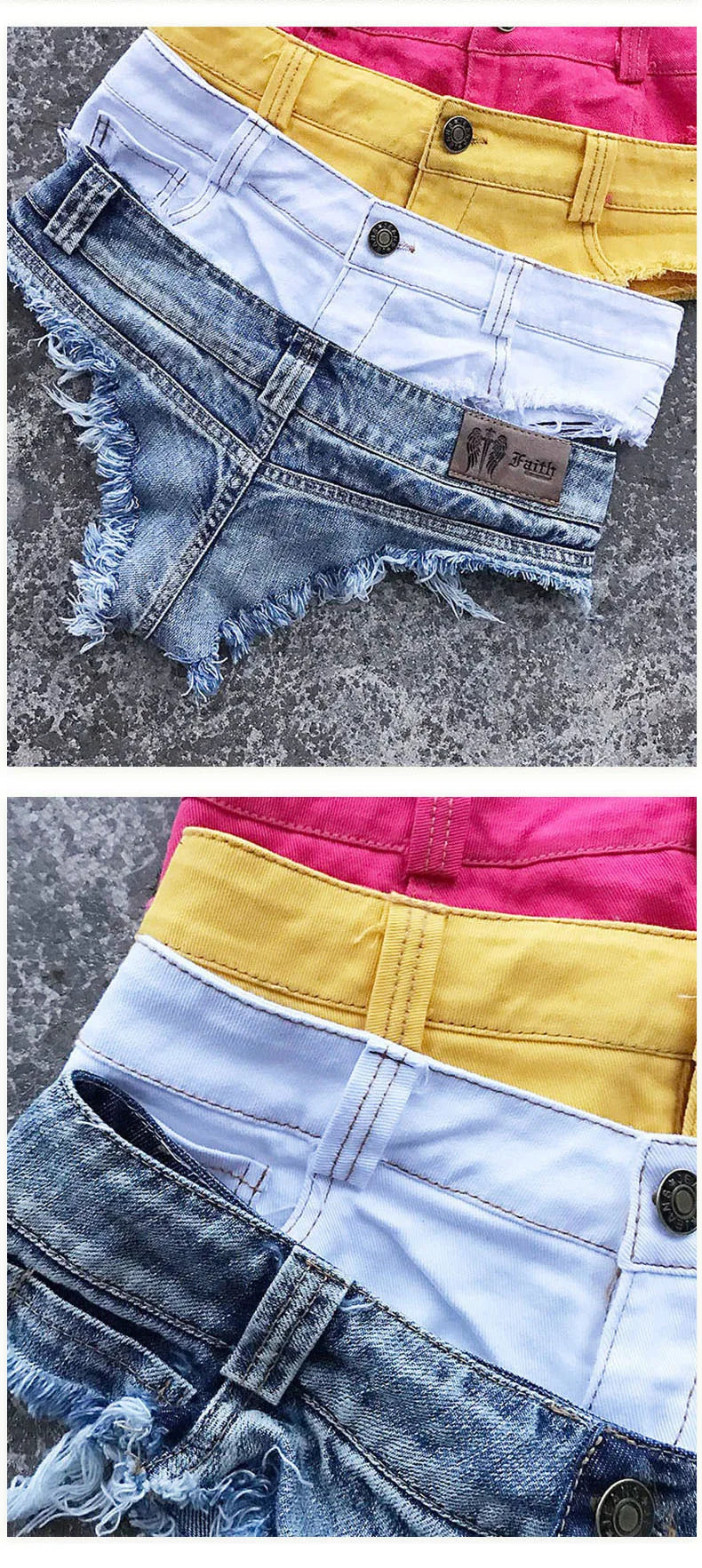 DEKA Sexy Holiday Beach Swimsuit Shorts Denim Thongs Beach Summer Holiday Wear For Ladies Bikini Pants Mid Waist Female Clothes
