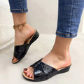 Gold Flat Sequin Cloth Slippers for Women 2026 summer Casual Flat Sandals for Women Fashion Sandals Outdoor Flip Flops36-42