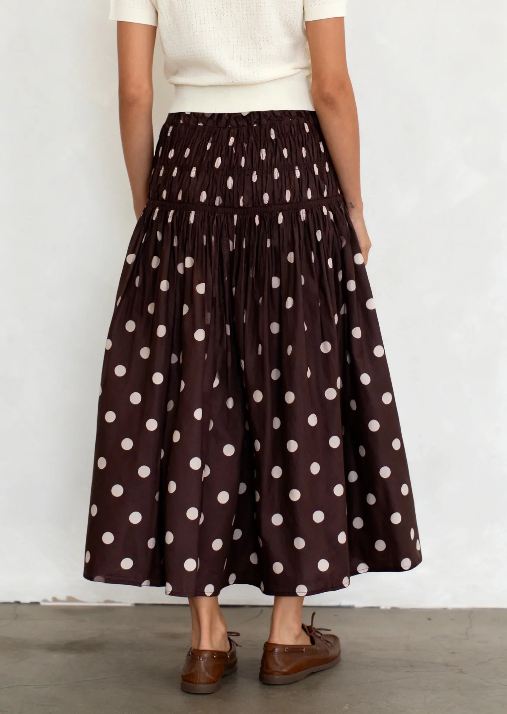 Women Polka Dot Elastic Waist A-Line Long Skirt High Waist Chiffon Skirt Fashion Y2K Streetwear Elegant Maxi Mesh Bottoms