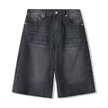 Summer Women Wide Leg Cropped Jeans High Waist Loose Fit Mid Pants Daily Casual Denim Pants Streetwear