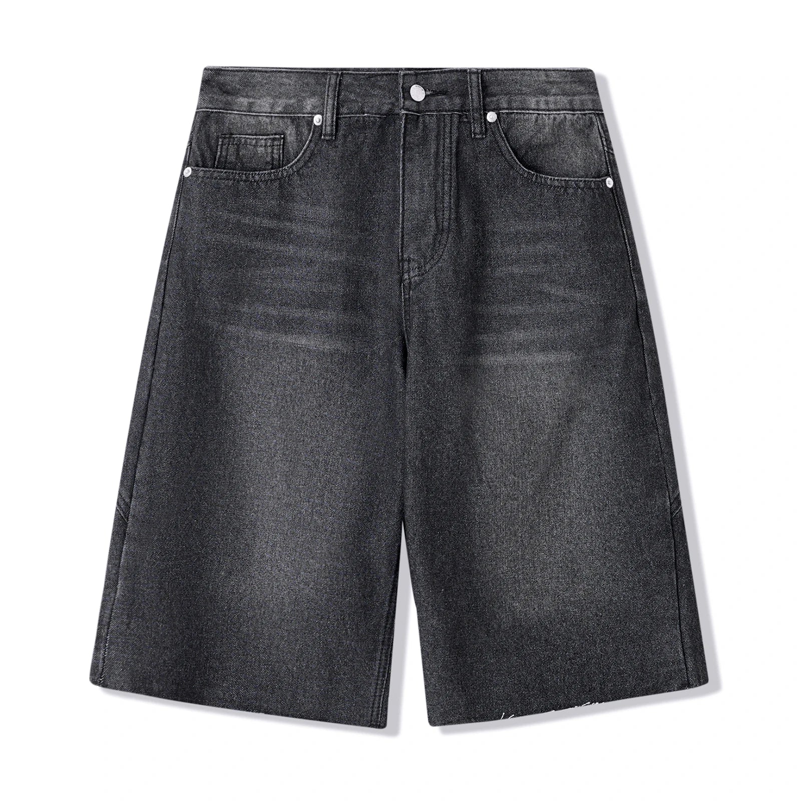 Summer Women Wide Leg Cropped Jeans High Waist Loose Fit Mid Pants Daily Casual Denim Pants Streetwear