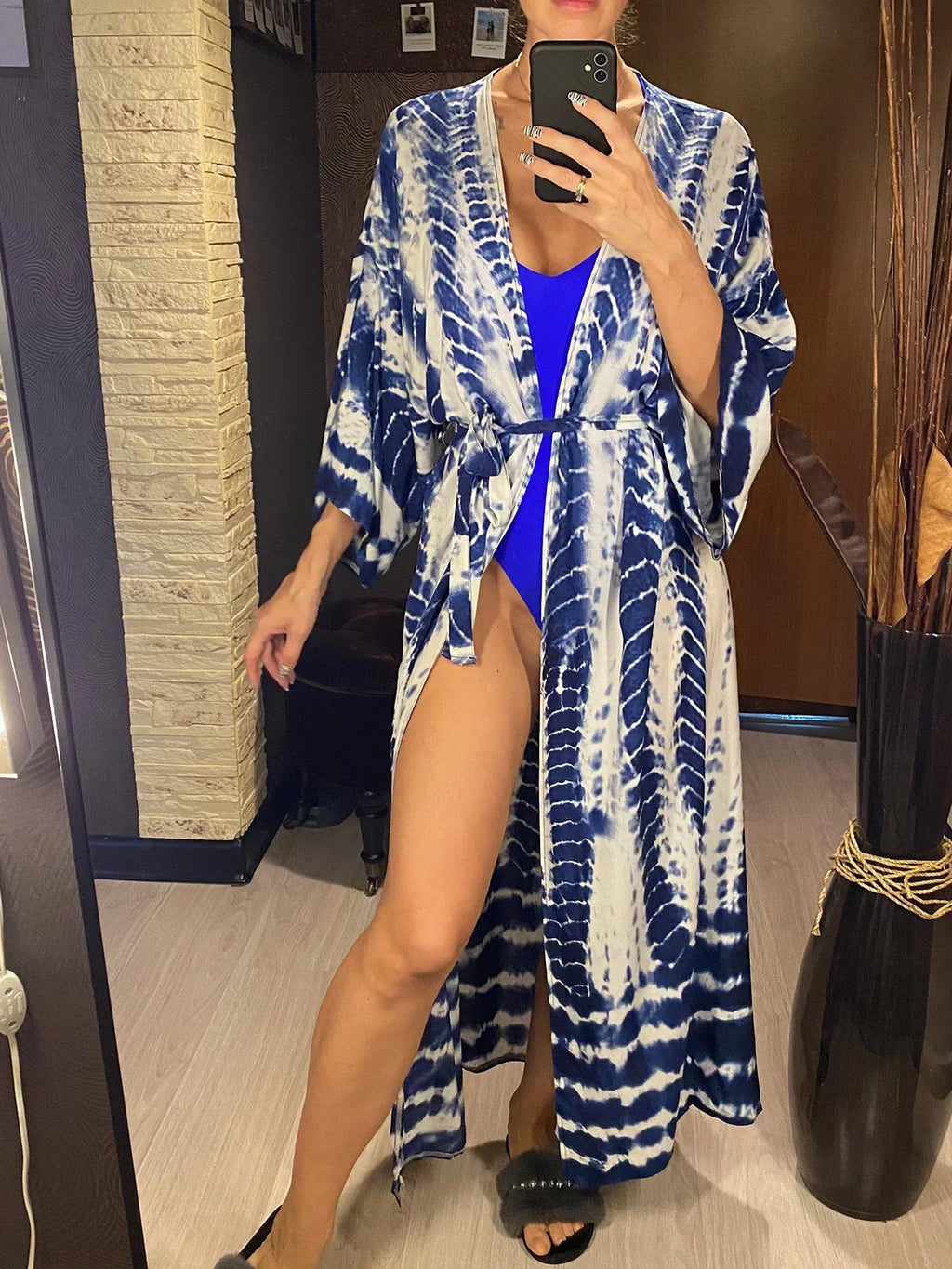 New 10 Colors Printed Long Sleeve With Belt Tunic Beach Cover Up Cover-ups Beach Dress Beach Wear Beachwear Female Women V4521