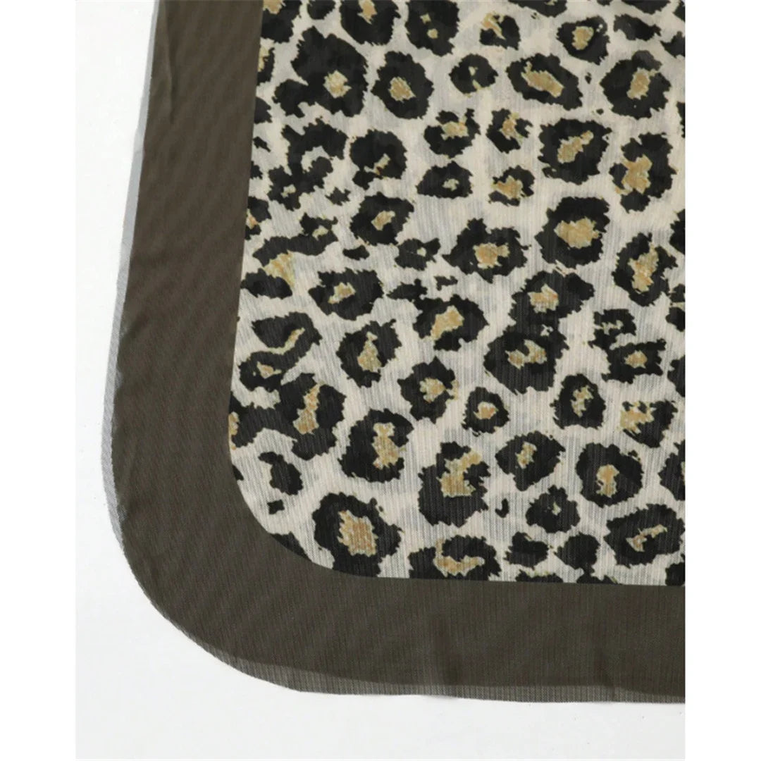 XS - L Gradient Leopard Chiffon Sarong Pareo Beach Cover Up Cover-ups Beach Dress Beach Wear Beachwear Summer Female Women V6617