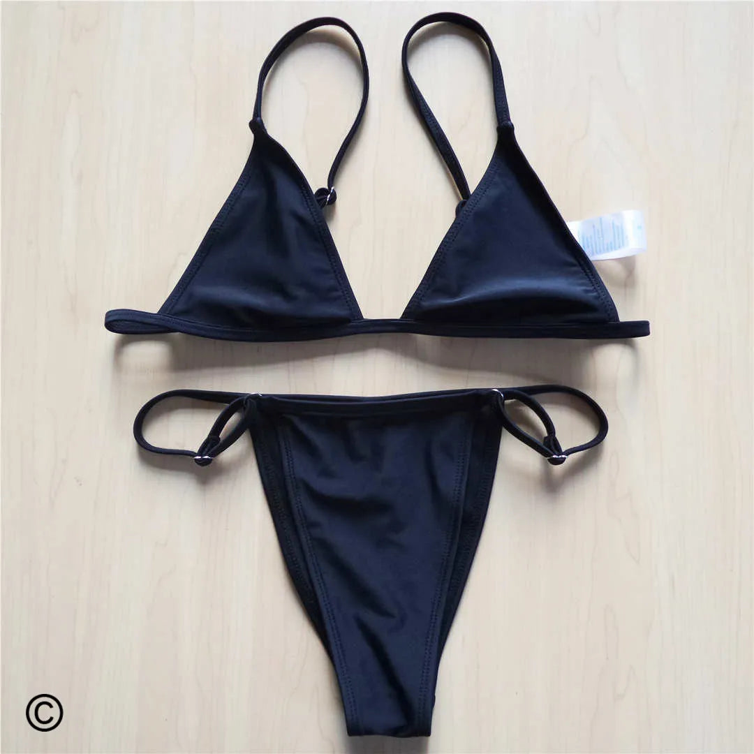 Extreme String Adjustable Strap Brazilian Bikini Female Swimsuit Women Swimwear Two-Pieces Bikini Set Bather Bathing Suit V516