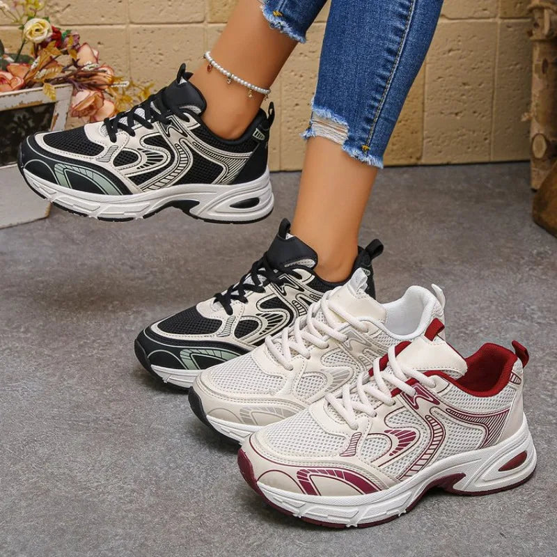 2026 Summer New Women's Dad Sneakers - Breathable Mesh Small-Design Casual All-Match Sports Shoes