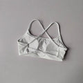 Women's Sexy Cross Backless Yoga Sports Bra Quick Drying Skin Friendly Nude Fitness Bra for Active Wear