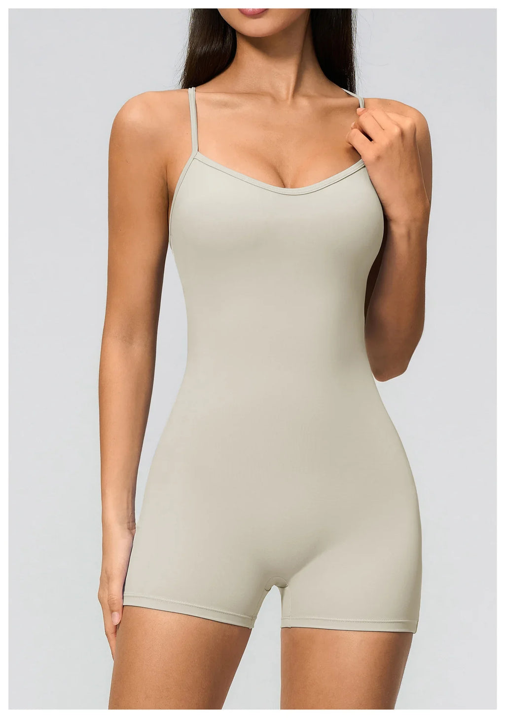 New Cross Back Yoga Jumpsuit Women Tight Sleeveless Hollow Out Sports One Piece Suit Butt-Lifting Shorts Fitness Bodysuits